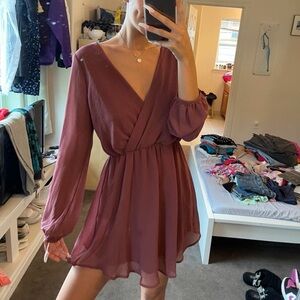 Final Touch Plum Mini Dress